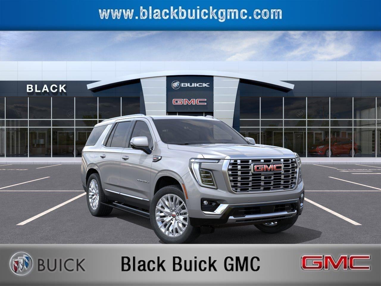 2026 GMC Yukon Denali in Sterling Metallic — front three-quarter view