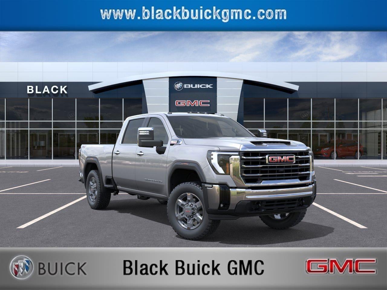 2026 GMC Sierra 2500 HD SLT in Sterling Metallic — front three-quarter view