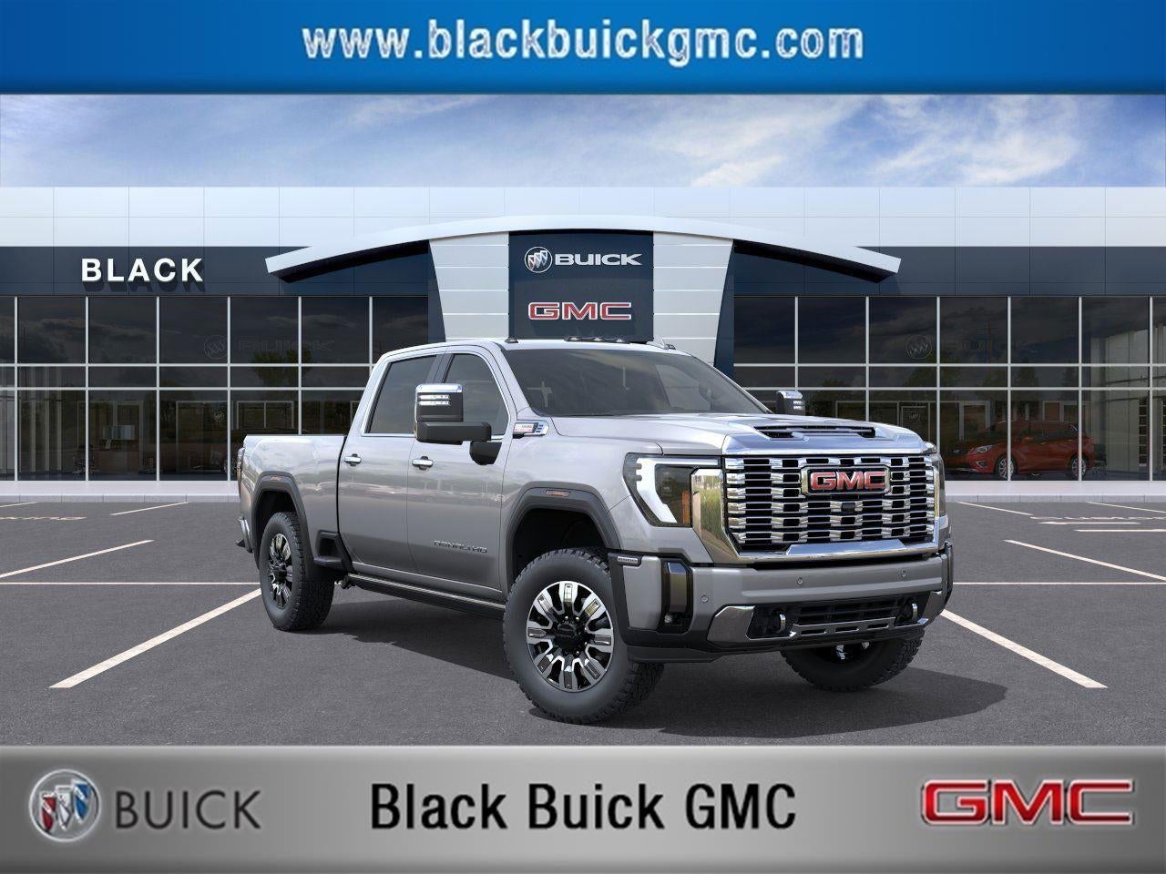 2026 GMC Sierra 2500 HD Denali in Sterling Metallic — front three-quarter view
