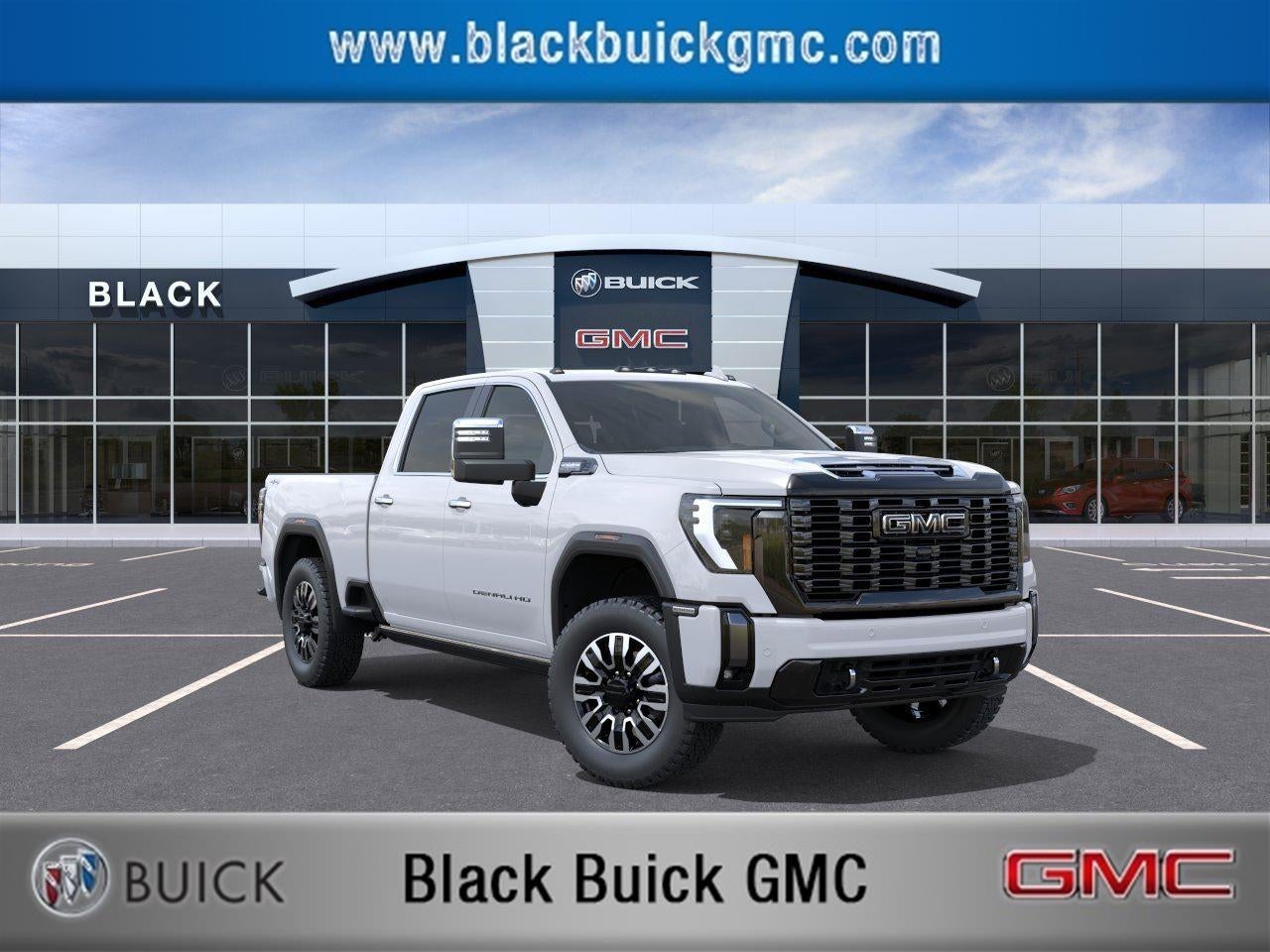 2026 GMC Sierra 2500 HD Denali Ultimate in Summit White — front three-quarter view