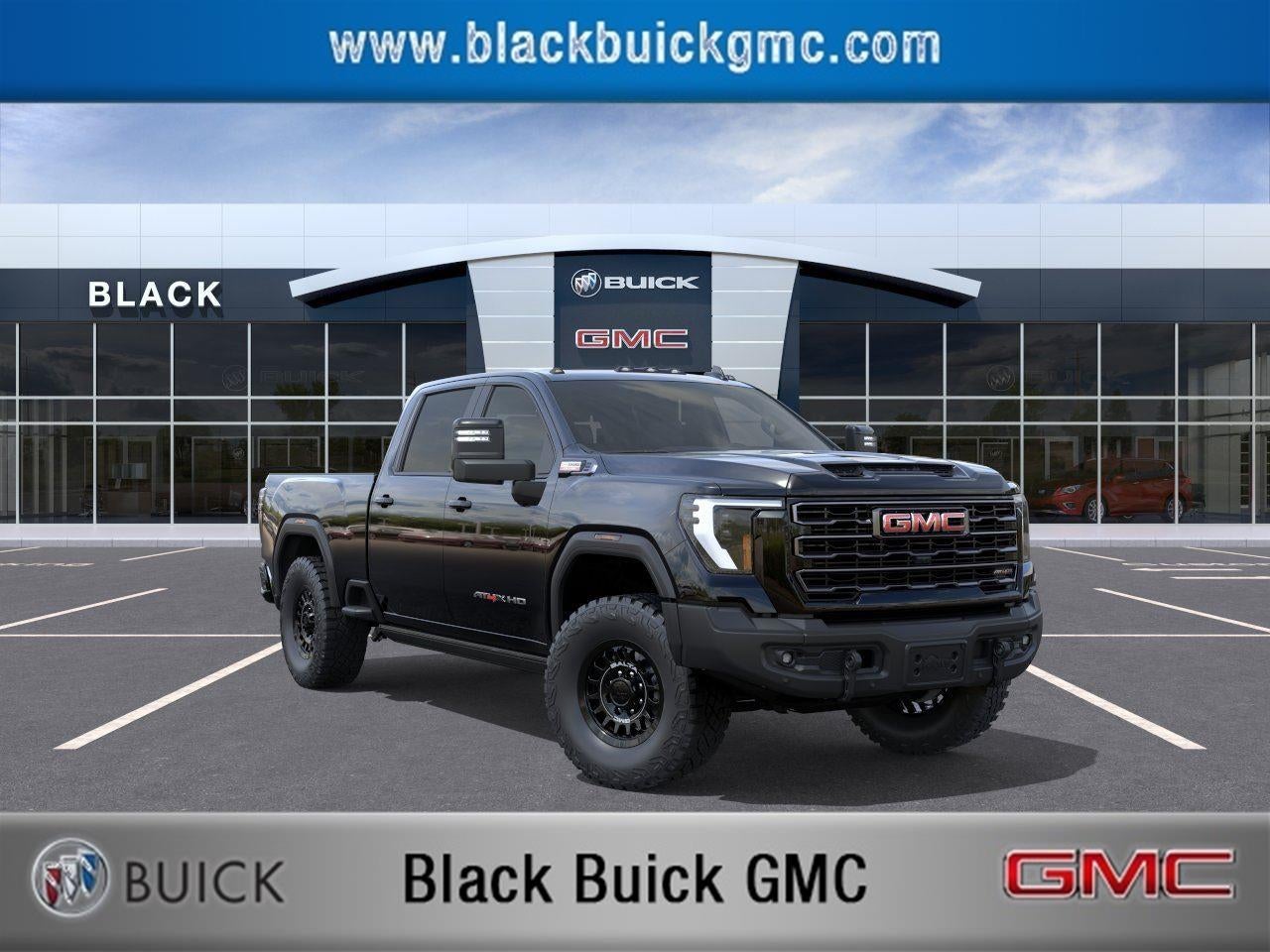2026 GMC Sierra 2500 HD AT4X in Onyx Black — front three-quarter view