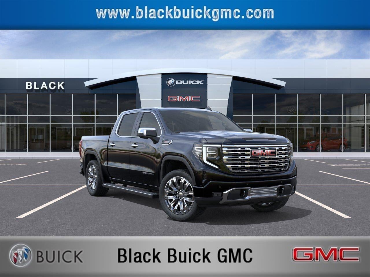 2026 GMC Sierra 1500 Denali in Onyx Black — front three-quarter view