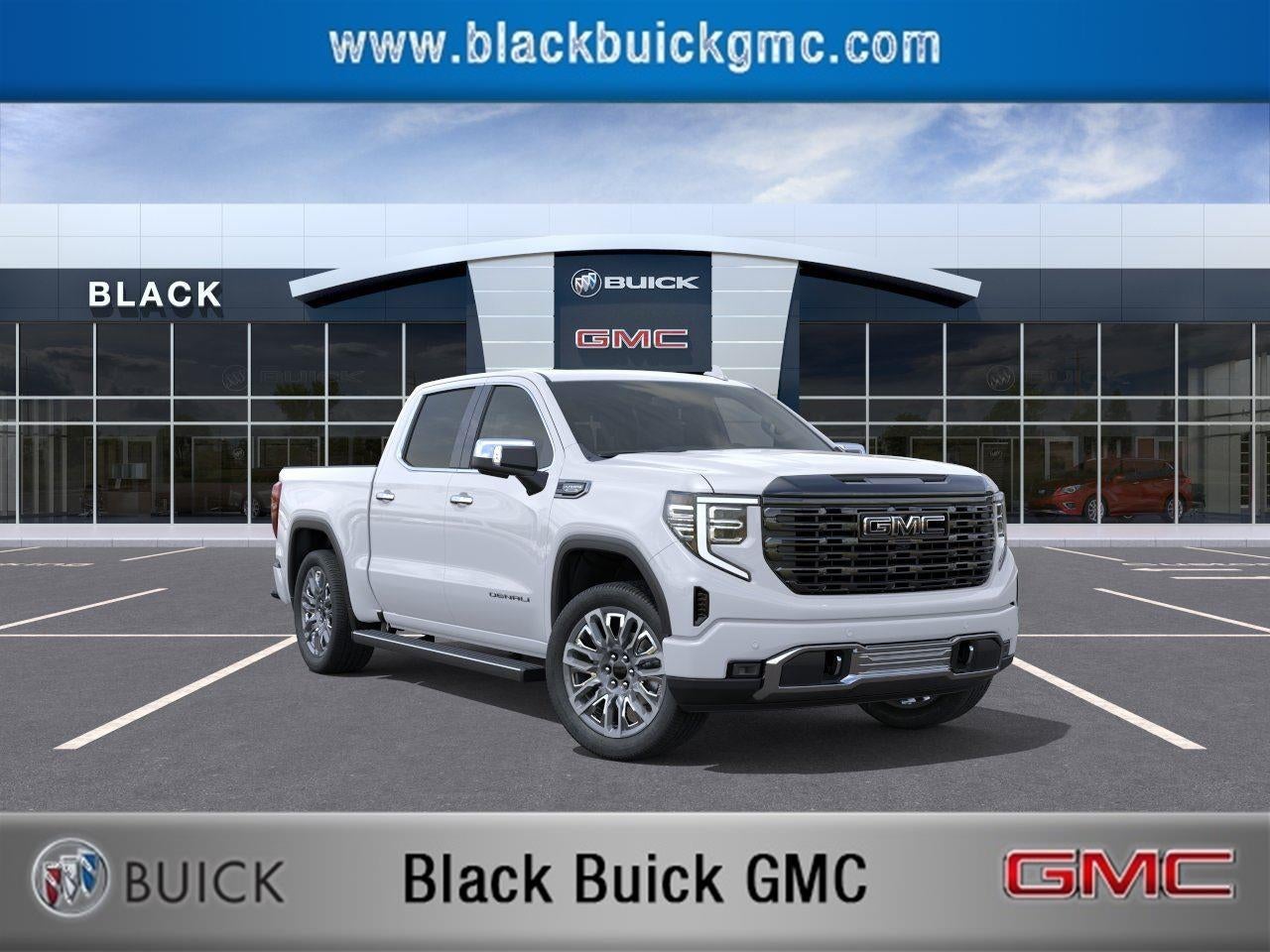 2026 GMC Sierra 1500 Denali Ultimate in Glacier White Tricoat — front three-quarter view