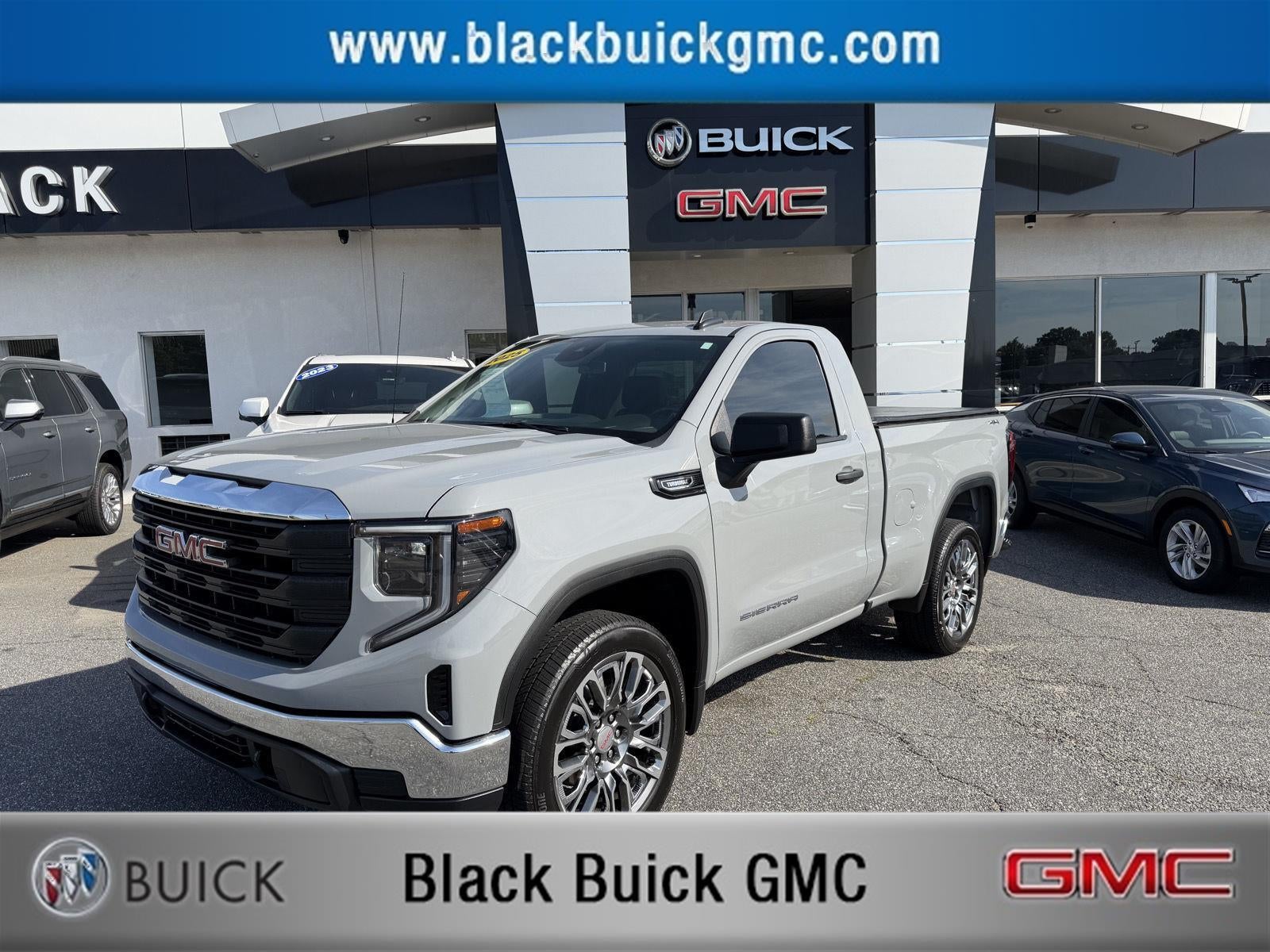 2025 GMC Sierra 1500 Pro in Thunderstorm Gray — front three-quarter view