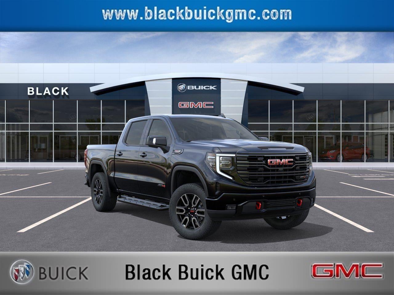 2026 GMC Sierra 1500 AT4 in Onyx Black — front three-quarter view