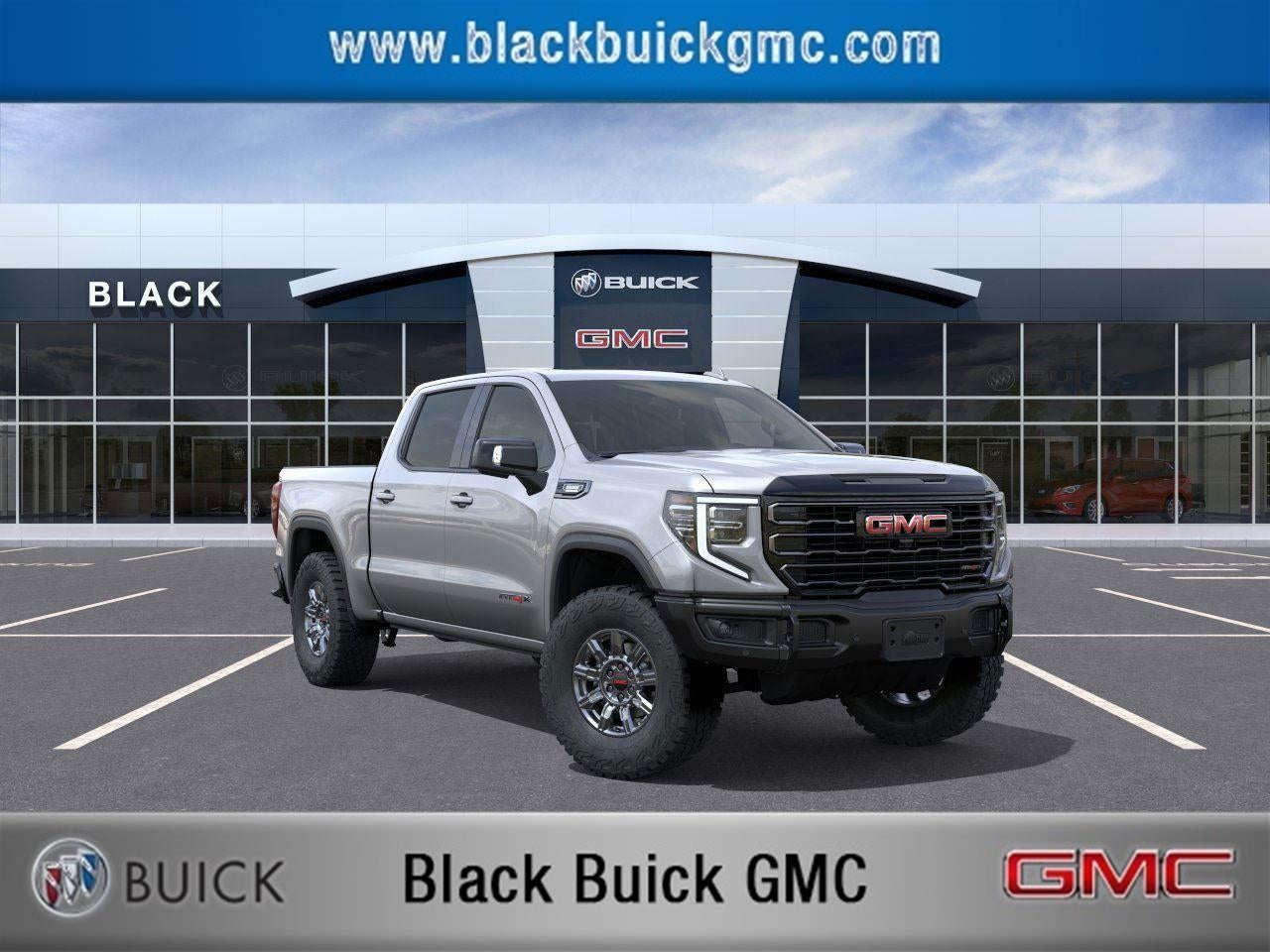 2026 GMC Sierra 1500 AT4X in Sterling Metallic — front three-quarter view