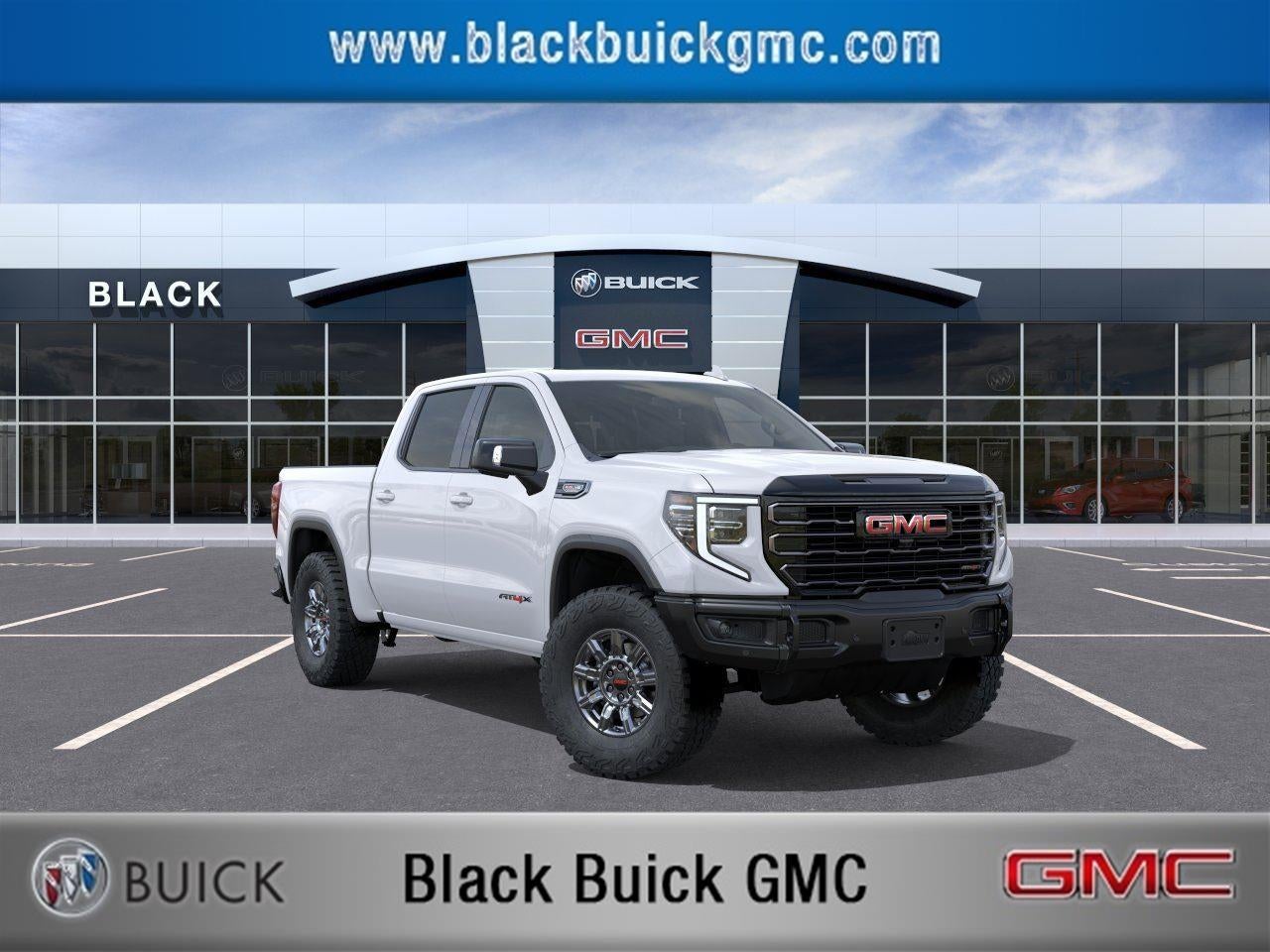 2026 GMC Sierra 1500 AT4X in Summit White — front three-quarter view