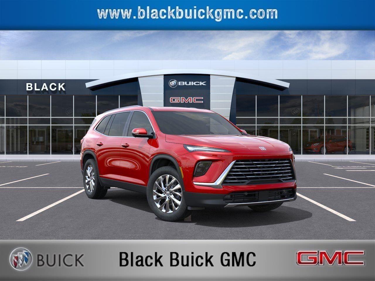 2026 Buick Enclave Preferred in Cherry Red Tintcoat — front three-quarter view
