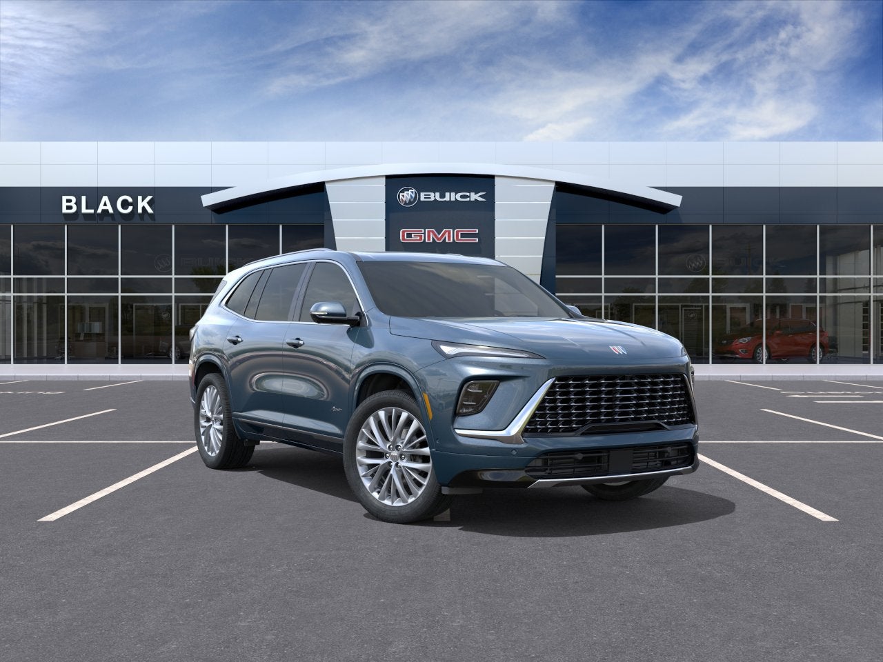 2026 Buick Enclave Avenir in Ocean Blue Metallic — front three-quarter view
