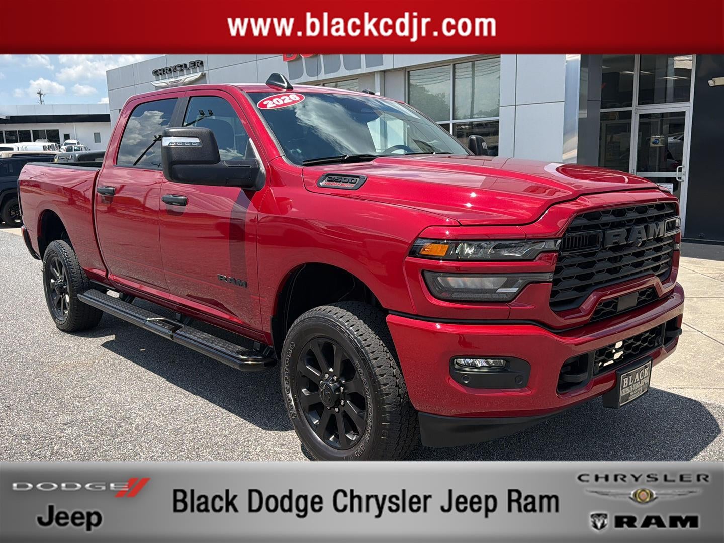 2026 RAM 2500 Big Horn Crew Cab 4x4 6'4' Box in Molten Red Pearlcoat — front three-quarter view